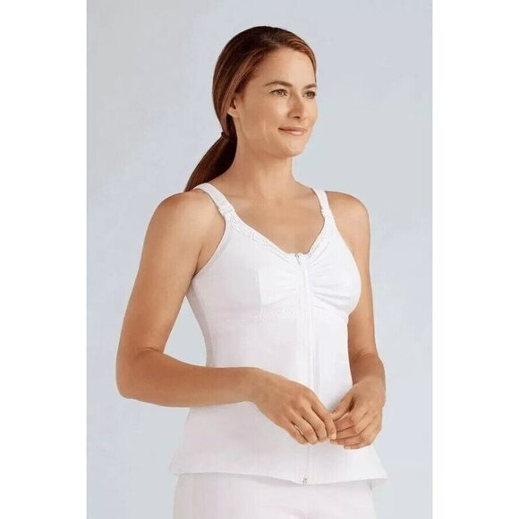 AMOENA Hannah 2860 Post-Surgery Front Close Camisole White XL NWT - Picture 1 of 11